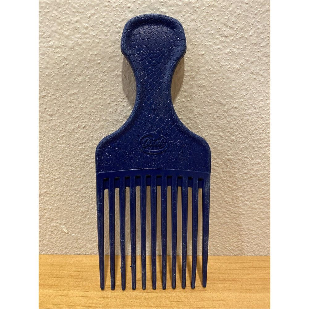 Vintage Goody Plastic Blue Textured Hair‎ Pick Comb Lift USA 6.5"